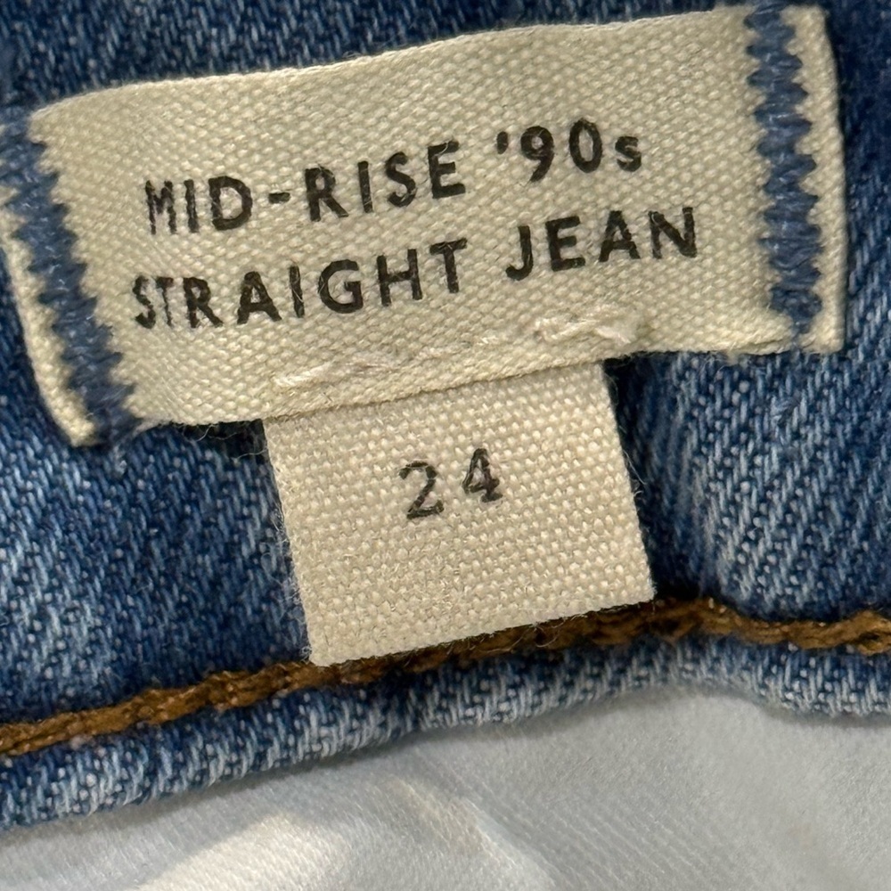 Madewell Womens Light Blue The '90s Straight Mid-Rise Barbosa wash Jean Size 24 - Picture 13 of 13